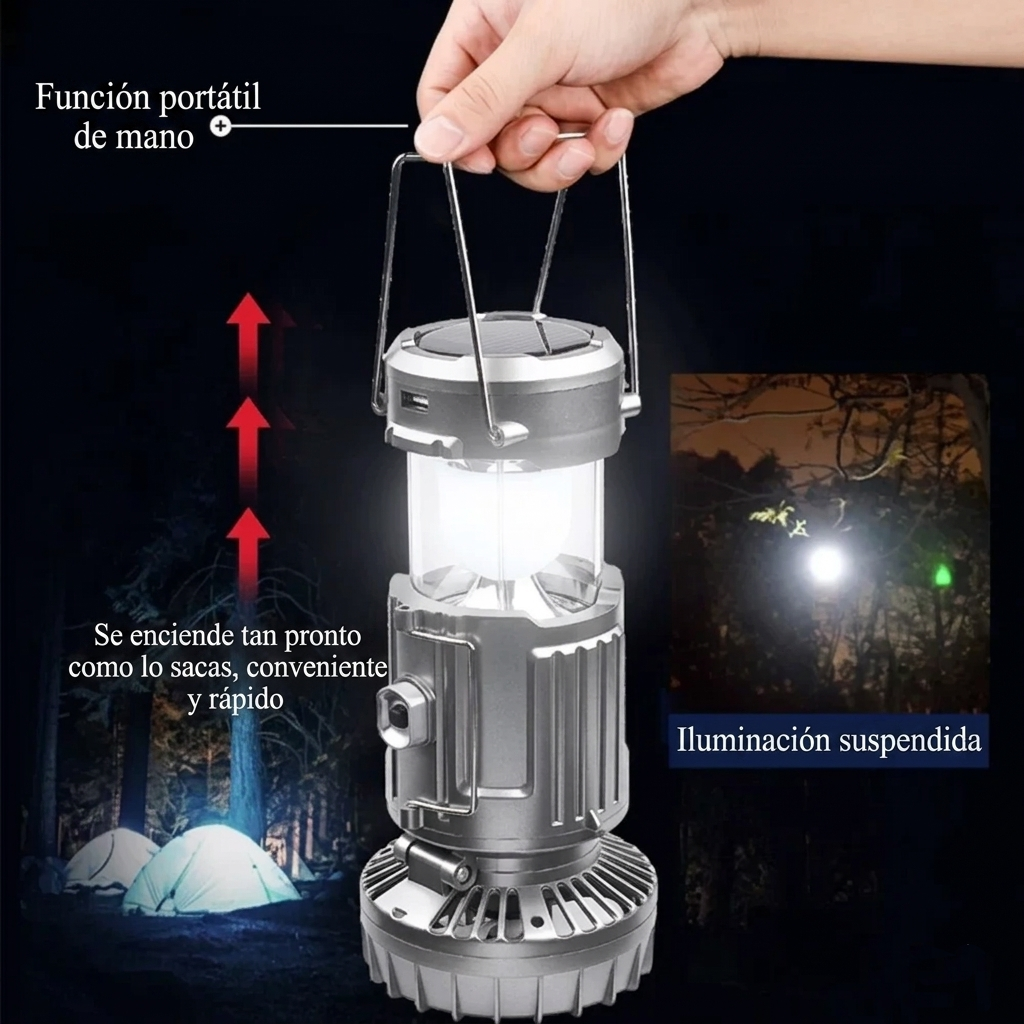 LANTERNA DE VENTILADOR SOLAR 5 EN 1