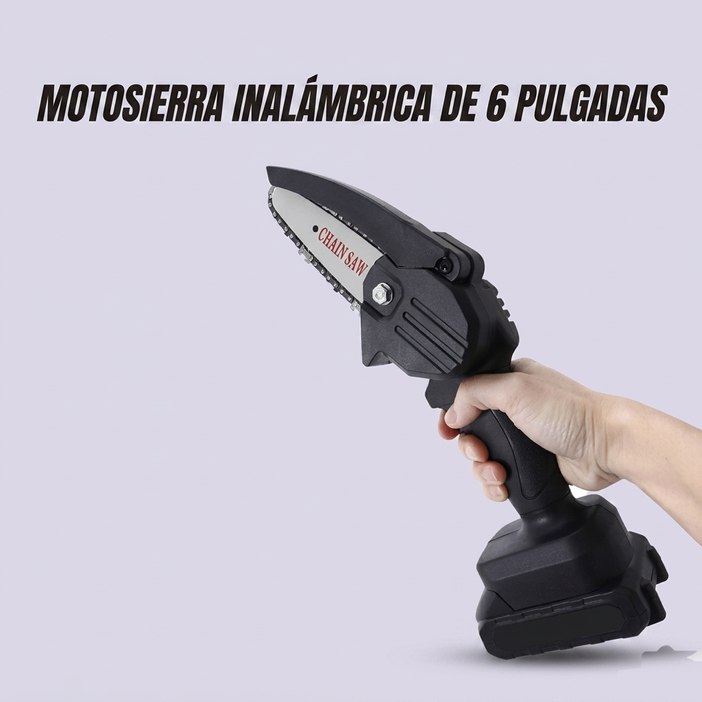 TurboSaw X - Motosierra eléctrica de 6 pulgadas con batería de uso intensivo (ET3)