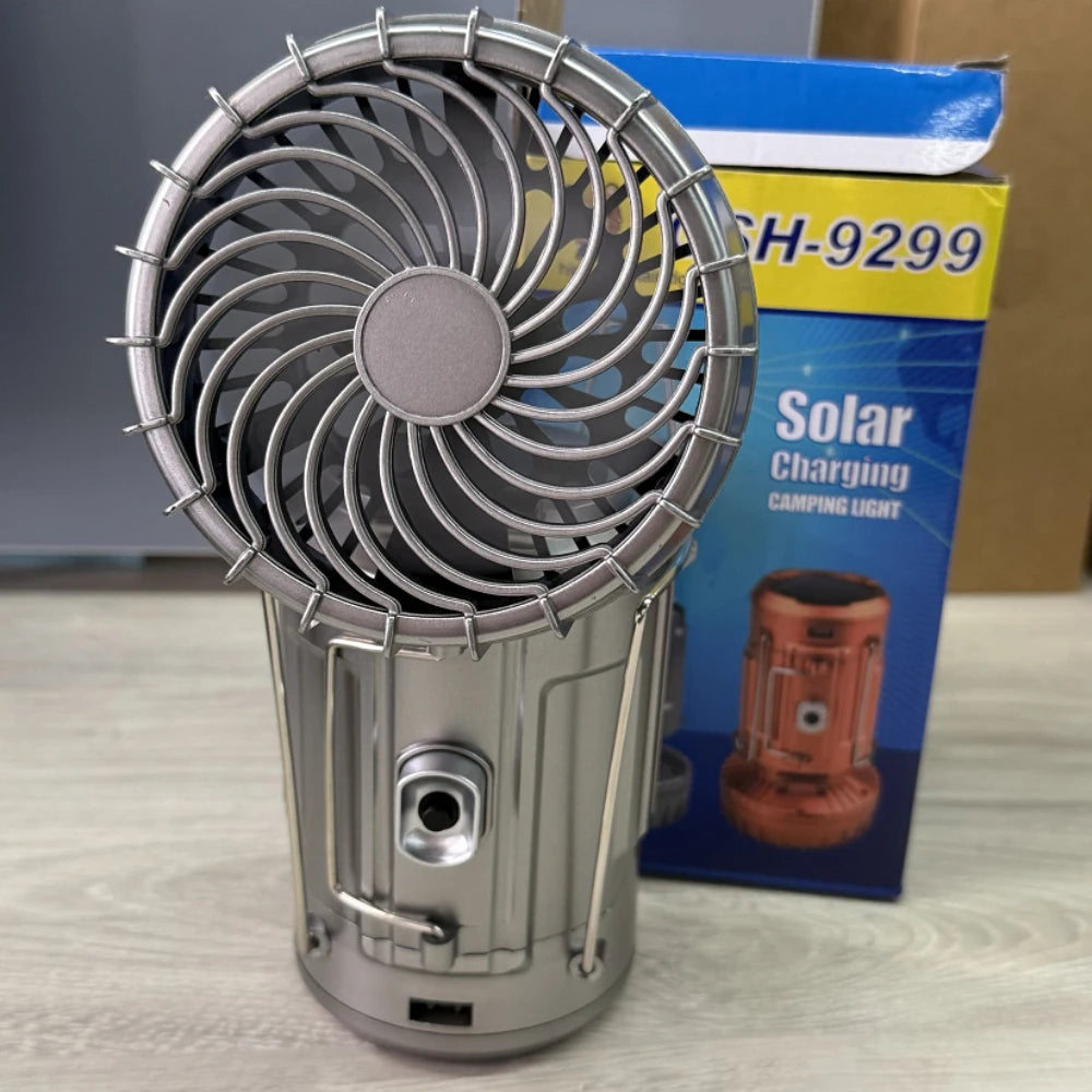 LANTERNA DE VENTILADOR SOLAR 5 EN 1