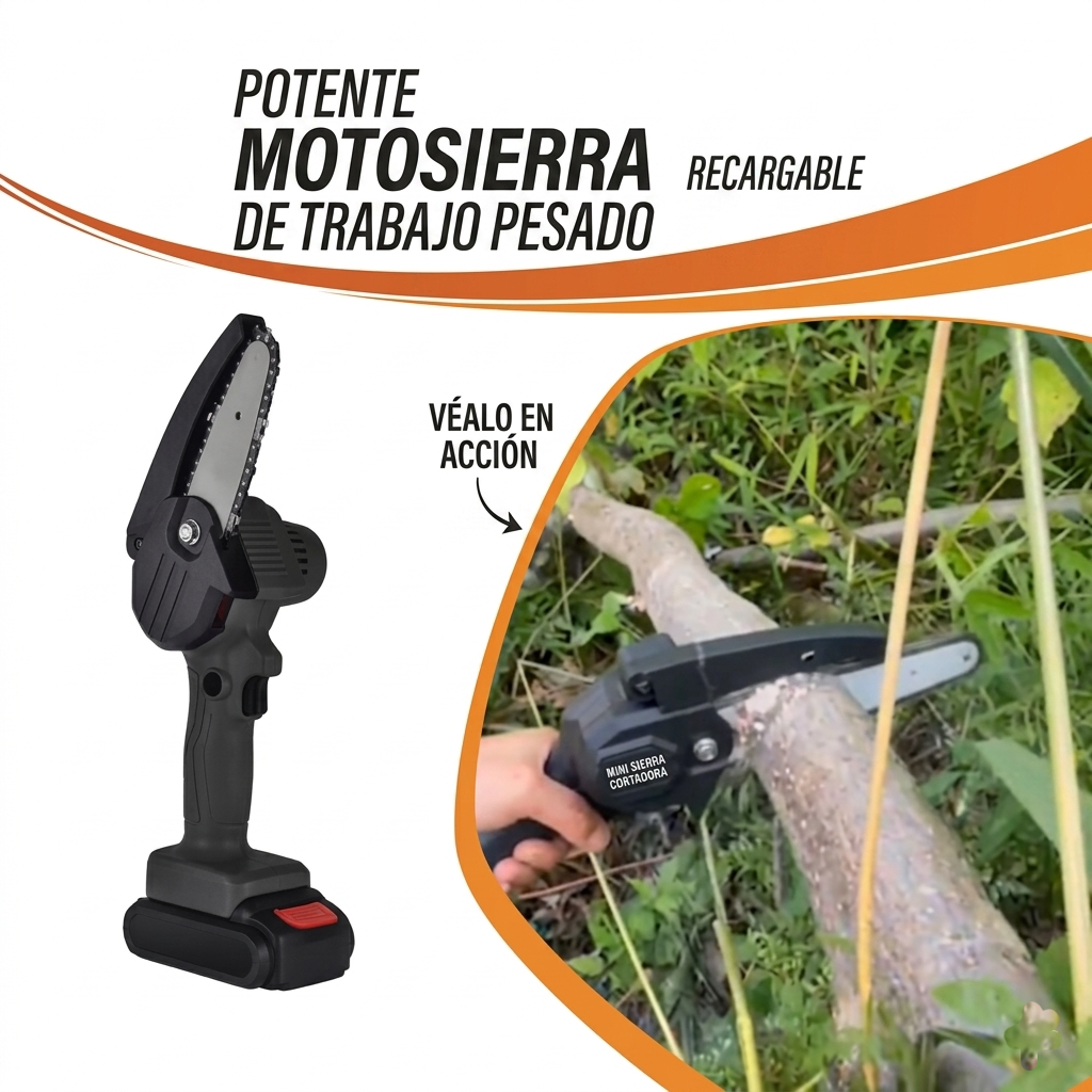 TurboSaw X - Motosierra eléctrica de 6 pulgadas con batería de uso intensivo (ET3)
